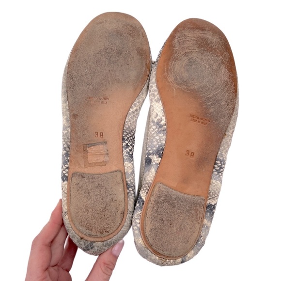 Canto de' Ricci Italy snake embossed genuine leather flat ballet shoes 39 8 - Picture 7 of 11
